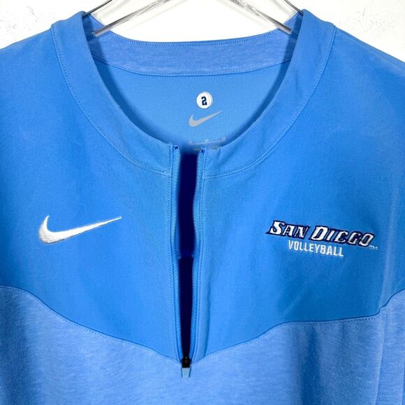 Nike Dri-Fit Womens Size Medium Blue San Diego Volleyball Quarter-Zip Sweatshirt - Picture 2 of 9